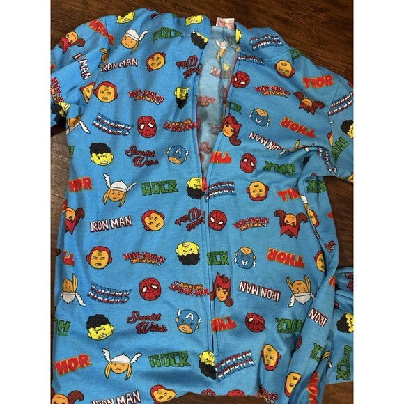 Marvel Hooded One Piece Pajamas Adult XL Cosplay Hoodie Costume Hulk Thor EUC - Picture 3 of 7